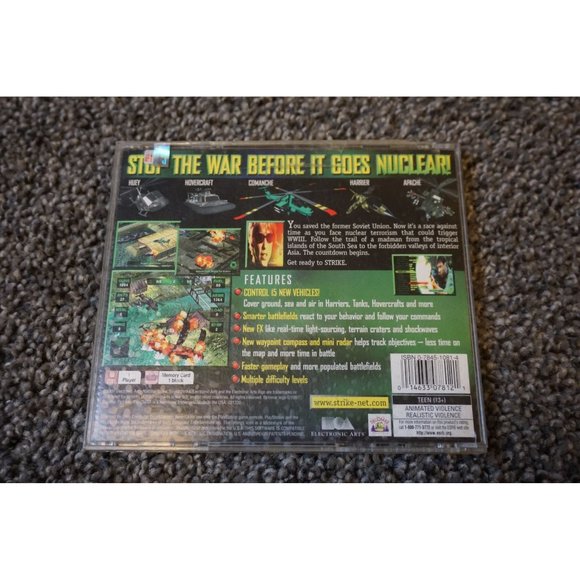 Nuclear Strike Sony PlayStation 1 PS1 1997 Black Label CIB Complete - Picture 2 of 7